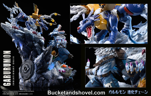 *Pre-order * Trex Studio Digimon Garurumon Evolution Resin Statue #1