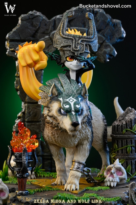 *Pre-order * Wake Studio The Legend of Zelda Wolf link and Epona Resin Statue #7