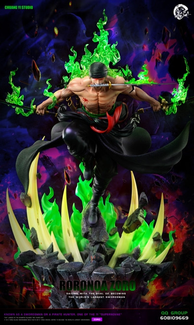 *Pre-order * ChuangYi Studio One Piece Rengoku Oni Giri Zoro Resin Statue #6